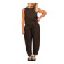 Womens Plaid 2-Piece Loungewear: Tank Top and Baggy Pants