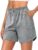 Womens Running Shorts High Waist Casual Lounge Bottoms Ladies Gym Athletic Sweat Shorts for Workout Jogging Hiking Cycling Sports Activewear with Pockets