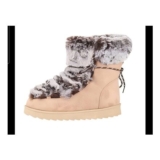 Womens Suede Snow Boots with Faux Fur Lining Size 6