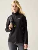 Womens Sweethart Marl Half Zip Fleece Black Seal Grey – Free Delivery with Sign up
