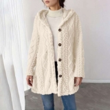 Womens Teddy Hoodies Fleece Jackets Winter Warm Coats Stylish Fuzzy Jumpers ladies Long Sleeve Cardigan