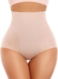 Womens Tummy Control Knickers Mesh Breathable High Waisted Anti-Slip Invisible Body Shapewear Shorts Comfortable Tummy Control Body Shaper for Ladies