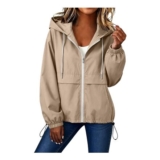 Womens Waterproof Lightweight Windbreaker Jacket