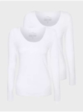 Womens White Scoop Neck Fitted Basic T-Shirt 2 Pack Sizes 8-24, 10% off George Rewards Free C&C
