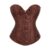 Womens plus Size Lace-up Overbust Corset Boned, Snap Closure