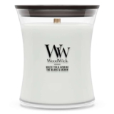 WoodWick Medium Hourglass Scented Candle White Tea & Jasmine 275g Crackling Wick Up to 60 Hours Burn Time – Like New – Sold By Amazon Resale