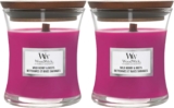 WoodWick Scented Candle with Crackling Wick Wild Berry & Beets Mini Hourglass Candle Up to 20 Hours Burn Time Perfect Gifts for Women (Pack of 2)