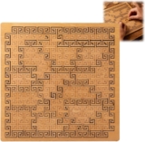 Wooden Jigsaw Puzzle for Adults – Hard & Fractal Tray Puzzle,Unique Mind Teaser & Difficult Brain Game,Laser-Cut Labyrinth Design for Precision Fit,Creative Travel Gift