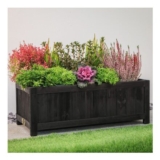 Wooden Oblong Folding Planter – Black