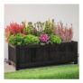 Wooden Oblong Folding Planter – Black