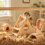 Wooden Playhouse Hedgehog House Hamster Playpen (D-Swing)