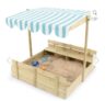 Wooden Sandpit with Canopy – Free C&C