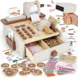 Wooden Toy Till Cash Register for Kids 3 4 5 Year Old Girls – Sold by Nilsove UK / FBA