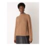 Wool Blend Cable Knit High Neck Jumper