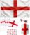 World Cup Decoration Set 2026 for England Fan with Large St Georges Flag 150 90cm, Headwear Glasses Handheld England Flag Sticker for England World Cup Football Theme Party