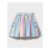 Woven Pull-on Cotton Skirt in Rainbow Stripe