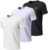 Wulibike Mens Active Wear Crew Neck Dry-Fit Breathable Running T Shirt Moisture Wicking Activewear Shirts 3 or 5 Pack