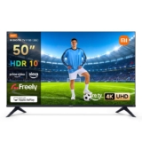 XIAOMI TV F 50, 50 Inch (127 cm), 4K UHD, Smart TV, Fire TV, HDR10, MEMC, 60Hz with 120Hz Game Boost Mode