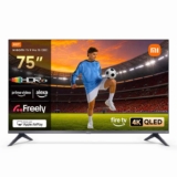XIAOMI TV F Pro 75, 75 Inches, 4K UHD QLED, Smart TV, Fire TV, HDR10,60Hz with 120Hz Game Boost Mode, MEMCeal