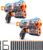 XSHOT Skins Jurassic World, Flux Jurassic, 2 Pack, 16 Darts Included, Air Pocket Dart Technology, Toy Foam Blaster for Kids, Teens and Adults, Brown Box, (Flux Jurassic)