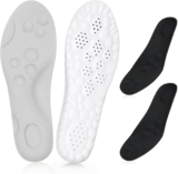 XXXFLOWER Arch Support Insoles for Men – Insoles Men & Women Orthotic Inserts for Flat Feet, Shock Absorbing Running Walking Insoles for Hiking Tennis Basketball Sneakers(Black and Grey)