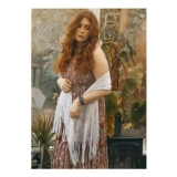Xander Kostroma Silver Mesh Viscose Metallic Wrap Shawl