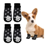 Xinzistar Dog Socks Anti-Slip Paw Protectors, 2 Pairs, Size S