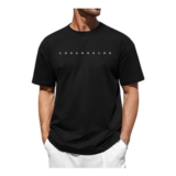 Xnova Mens Heavyweight Tee, Relaxed Fit, Letter Print