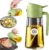 YARRAMATE 2-in-1 Olive Oil Sprayer Glass Bottle Dispenser, 16oz/470ml Capacity, Premium Nozzle for Cooking, Pour and Spray, Kitchen, Air Fryer, BBQ (Green)