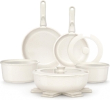 YASHE 15Pcs Nonstick Pans and Pots Set with Detachable Handle, Oven Safe