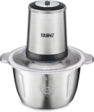 YASHE Mini Food Chopper 500W, Electric Food Processor with 1.8L Stainless Steel Bowl, Meat Grinder with 4 Bi-Level Blades, 2 Speeds