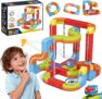 YESHIN Electric Train Set, DIY Cube Track Fusion Toy for Kid, Magic Rail Train Track Set with Gravity Defying 3D Layouts, STEM Building Track Gift for Boys Girls Ages 3 (Deluxe Set)