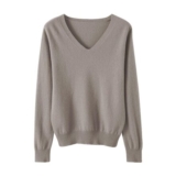 YGERGWE Grey Knit Jumper for Women, Long Sleeve Casual Sweater