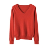YGERGWE Women Soft Knit Long Sleeve Casual Sweater Red