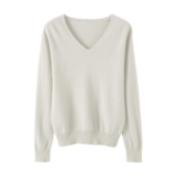 YGERGWE Womens Knit Jumpers, Soft Long Sleeve Beige Sweater