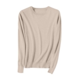 YGERGWE Womens Knitted Crew Neck Sweater Silver