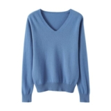 YGERGWE Womens Soft Knit Long Sleeve Jumper Blue