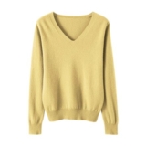 YGERGWE Womens Soft Knit Long Sleeve Sweater, Yellow