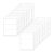 YIKIADA White Rectangular Sticky Labels 102x50mm, Waterproof 60pcs
