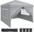 YITAHOME 3x3M Outdoor Pop Up Gazebo with Sides and Windows, Waterproof Folding Garden Canopy All Seasons Camping Gazebo Anti-UV with Adjustable Height Stakes Rope Carry & Weight Bags for Party Event