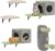 YITAHOME Cat Climbing Wall Set, 5 Pcs Cats Wall Shelves Made of Flannel, Sturdy Cat Wall Furniture with House, Bed, and Sisal Column for Cats Sleeping, Playing, and Lounging Lounging
