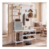 YITAHOME Coat and Shoe Rack, Hallway Storage, White
