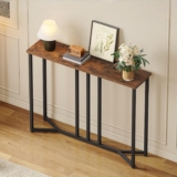 YITAHOME Console Table for Hallway, Slim Behind Sofa Table for Living Room, Narrow Hallway Table, Entryway Side Tables, Small Space Multi-Use Hallway Furniture, Rustic Brown