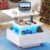 YITAHOME Modern Wooden Square Coffee Table with Lift Top, LED Light String, and 2 Drawers (60x60x45cm)