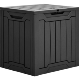 YITAHOME Outdoor Resin Storage Box 31 Gal, Water-resistant Patio Deck Box Outdoor Storage Box for Pillows, Garden Equipment,