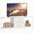 YITAHOME TV Stand, TV Cabinet up to 47 Inch, TV Unit with 2 Fabric Drawers and 2 Open Shelves, 110 x 30 x 50cm Chest of Drawers for Living Room, Entertainment Room, Bedroom Furniture, Steel Frame