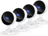 YOTON Indoor Camera House Security 4pcs, Pet Camera, Dog Camera, Baby Monitor, 1080P HD Night Vision, Motion Detection, 2-Way Talk, Easy Setup for Apartment & Family Use, Cloud/SD, Works with Alexa