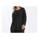 YOURS Curve Black Boucle Button through Top