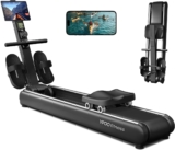 YPOO Rowing Machines, Magnetic Rowing Machines for Home Gym 16 Levels Resistance Rowing Machine Foldable with Dual Slide Rail, 350lb Folding Rowing Machine with LCD Display Seat Cushion