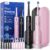 YTEATH PRO 2 Pack Rotating Electric Toothbrush with 8 Brush Heads (2 Types)